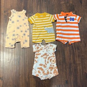Baby 0-3 month summer bodysuits